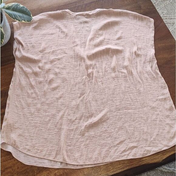 Jones & Co Jones New York Size 2X blouse top silky look breezy tan/peach color b - Picture 11 of 13